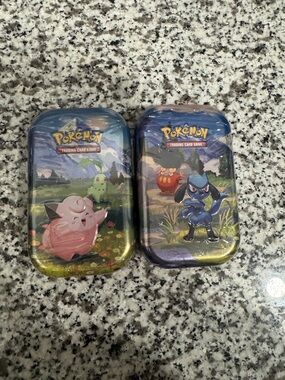 Pokémon Mini Tin Set - Clefairy & Riolu Art both of them sealed